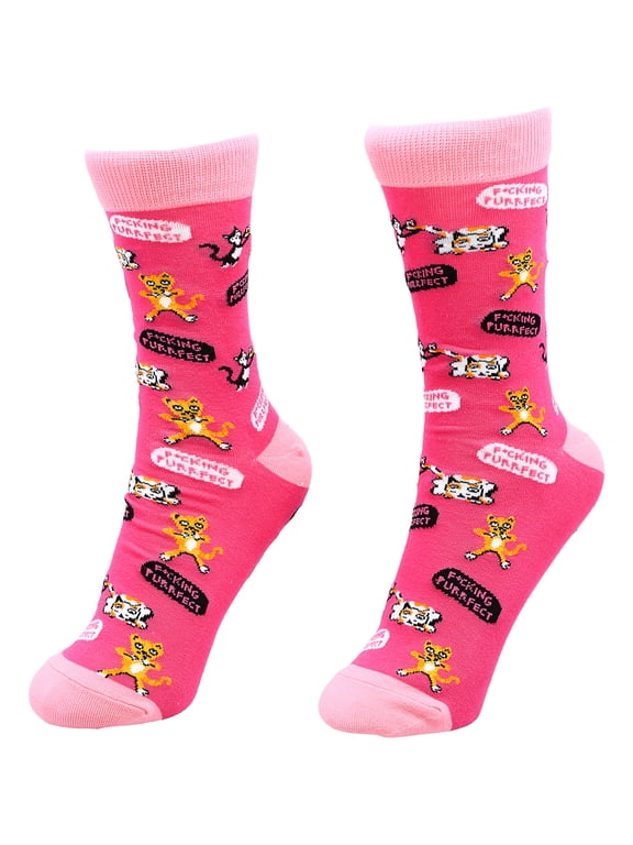 Company - Crazy Cat Lady - S/M Unisex Cotton Blend Sock