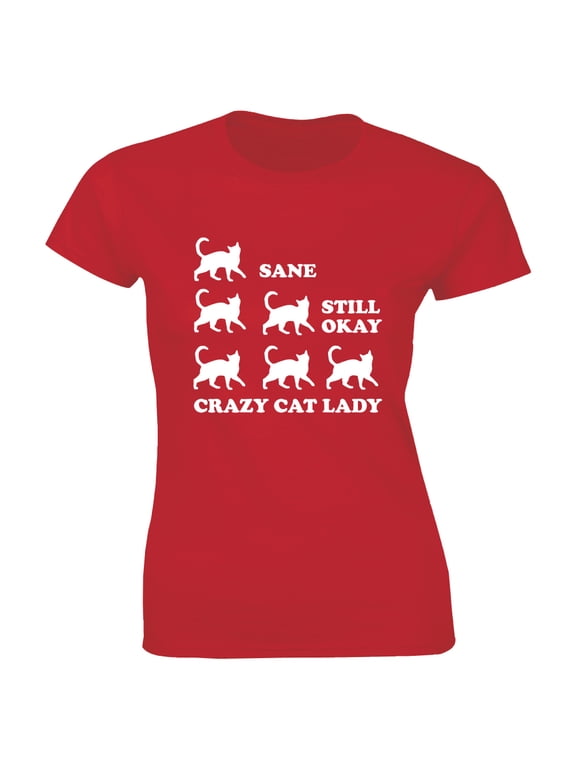 Crazy Cat Lady Women Humor Ladies Hipster Collage funny cat T-Shirt