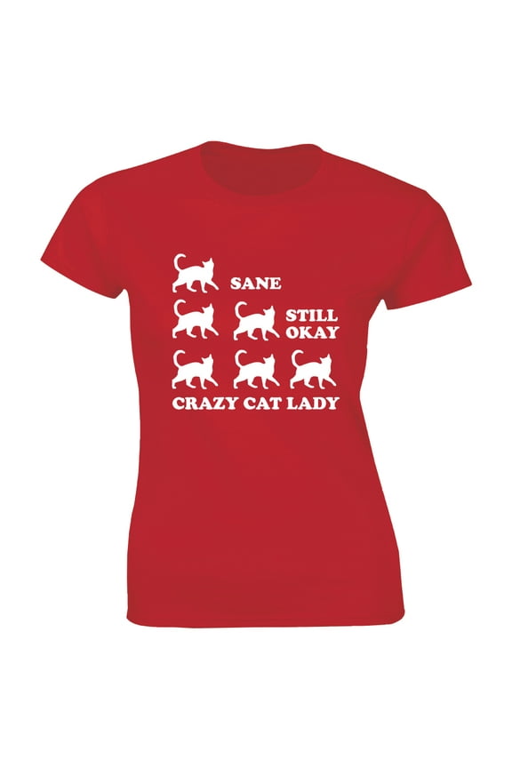 Crazy Cat Lady Women Humor Ladies Hipster Collage funny cat T-Shirt