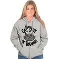 thumbnail image 1 of Crazy Cat Lady in Training Funny Cute Womens Plus Size Graphic Zipper Hoodie Brisco Brands 2X, 1 of 5