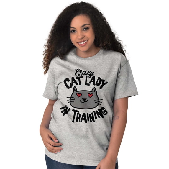 Crazy Cat Lady in Training Funny Cute Women's Plus Size Graphic Tee Brisco Brands 5X