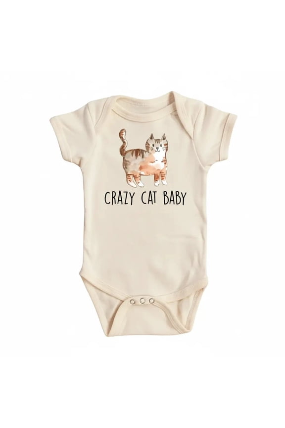 Crazy Cat Newborn Gift Baby Bodysuit