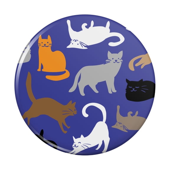 Crazy Cat Pattern Kitchen Refrigerator Locker Button Magnet