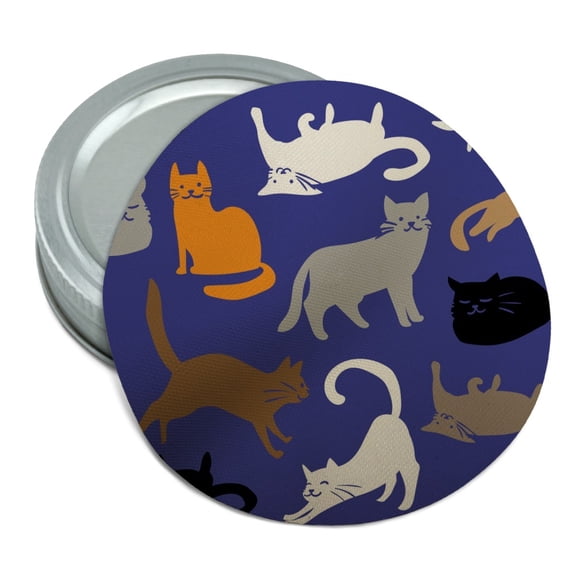 Crazy Cat Pattern Round Rubber Non-Slip Jar Gripper Lid Opener