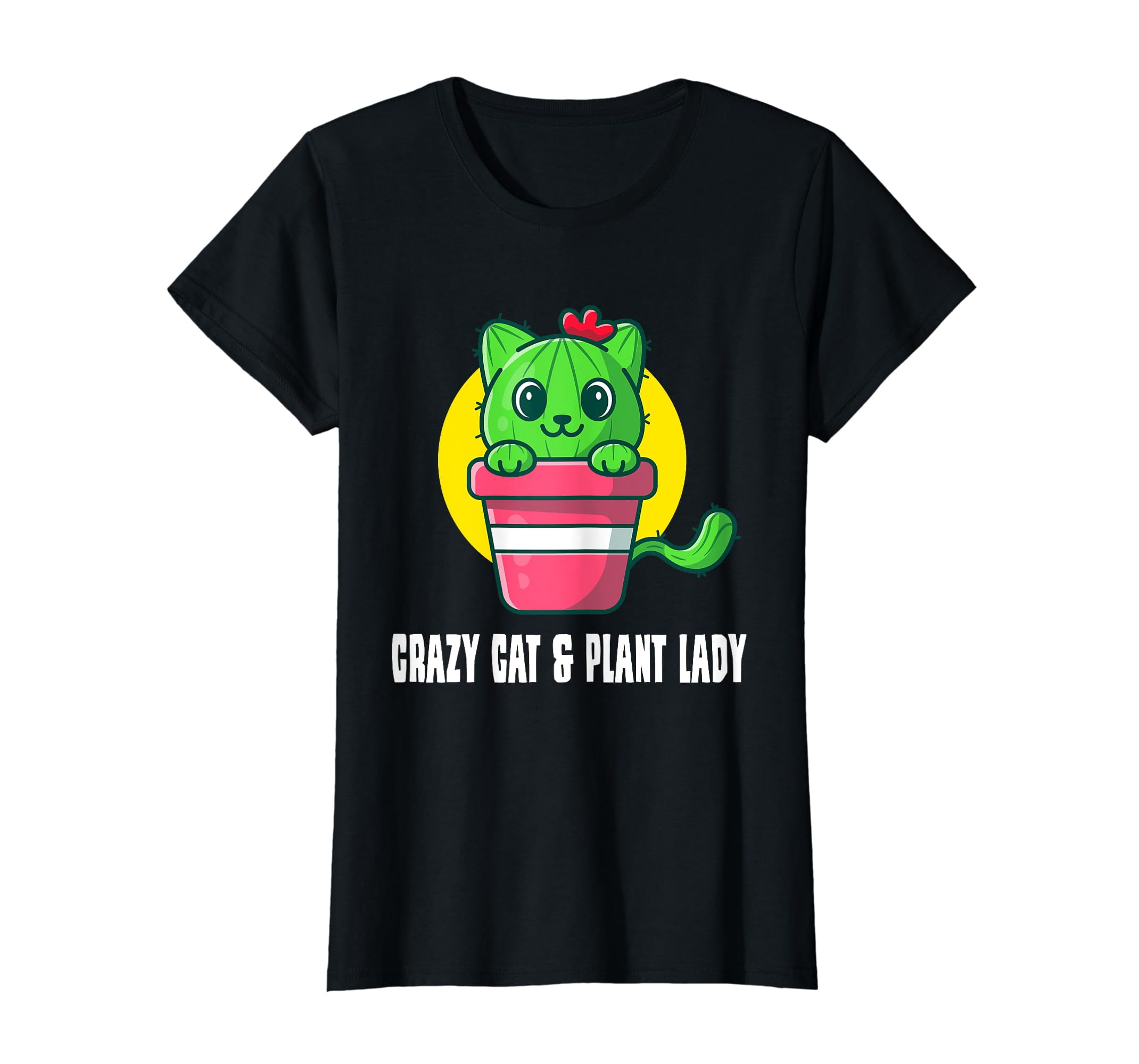 Crazy Cat \u0026 Plant Lady Gardener Gardening T-Shirt - Walmart.com, image size:2140x2000