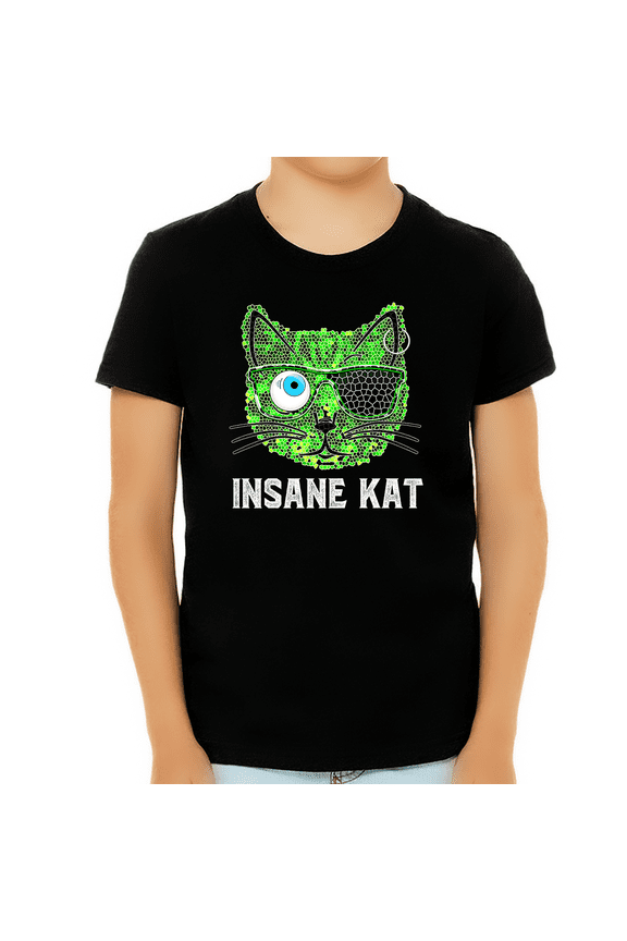 Crazy Cat Shirt - Cute Cat Shirts for Boys - Cat Gifts for Boys - Kids Cat Lover Shirts