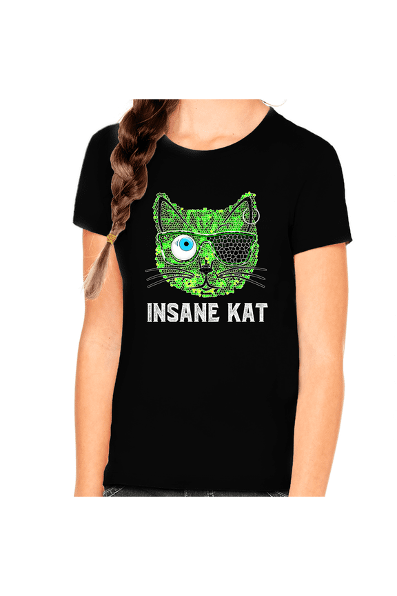 Crazy Cat Shirt - Cute Cat Shirts for Girls - Cat Gifts for Girls - Kids Cat Lover Shirts