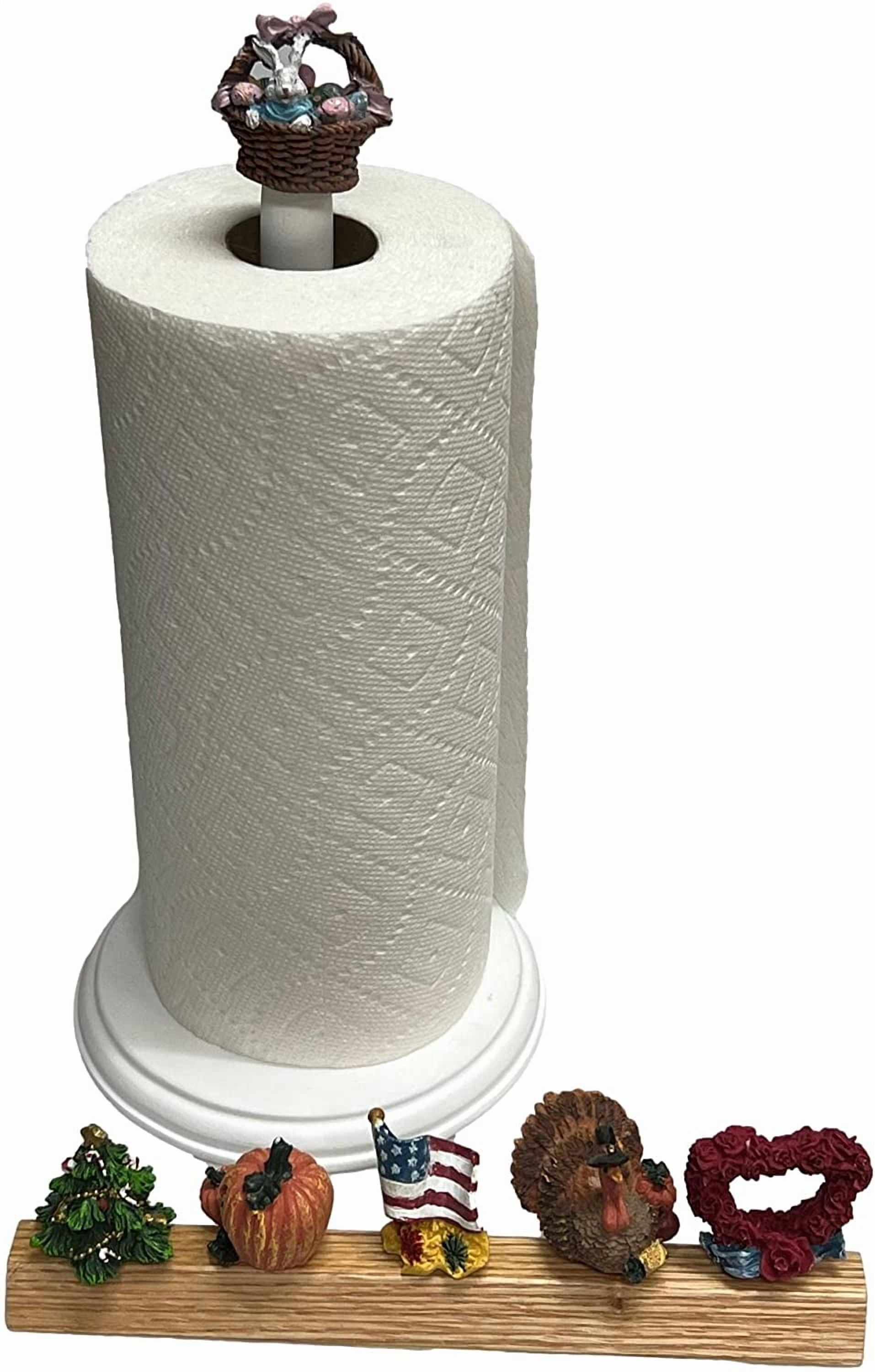 Crazy Chef Toppers Paper Towel Holder With 6 Seasonal Interchangeable Holiday Tops