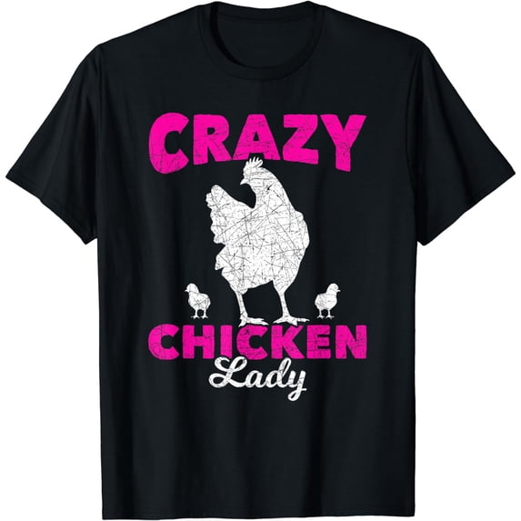 Crazy Chicken Lady Chicken T-Shirt