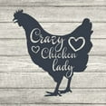 thumbnail image 1 of Crazy Chicken Lady Rustic Farmhouse Style White Wood Sign Wall Décor Gift 12 x 12 Wood Sign B3-12120001009, 1 of 8