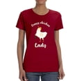 thumbnail image 1 of Crazy Chicken Lady T-Shirt Women -Smartprints Designs, Female 3X-Large, 1 of 4