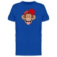 thumbnail image 1 of Crazy Chimpanzee Red Hat T-Shirt Men -Image by Shutterstock, Male Large, 1 of 2