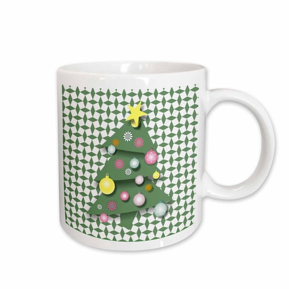 3drose, Crazy Christmas Tree, 11oz Mug