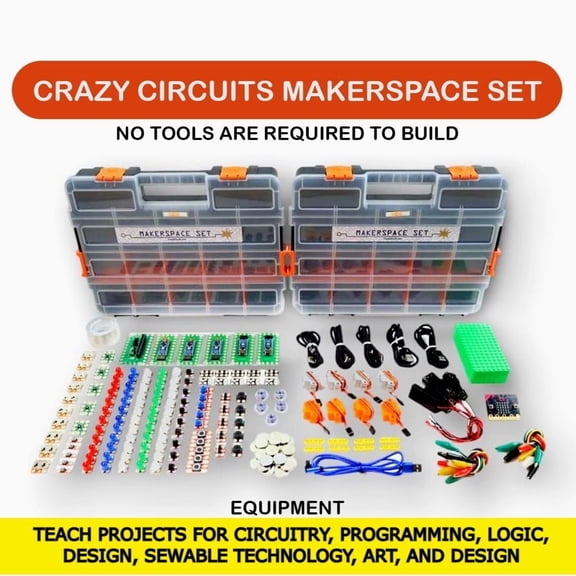Brown Dog Gadgets Crazy Circuits Makerspace Set 180+ Parts for STEM Projects