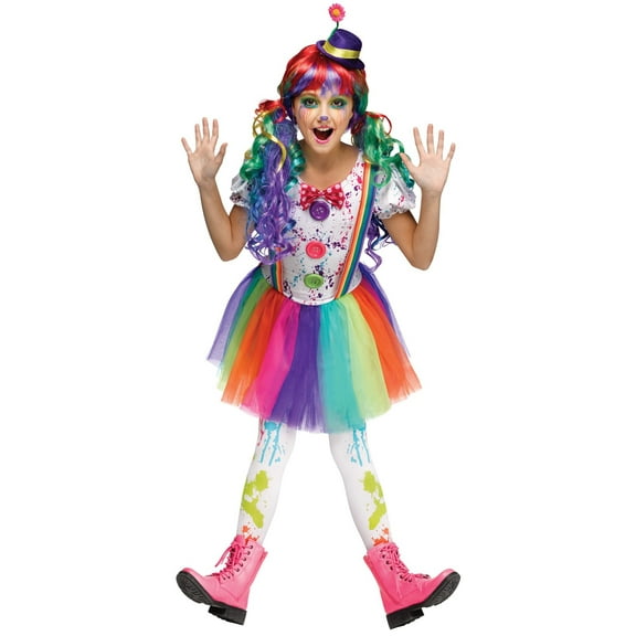 Child Multi-Colored Crazy Clown Costume