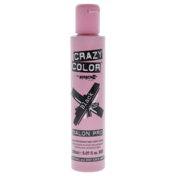 Crazy Color Crazy Color Salon Pro Semi Permanent Hair Color - 030 Black , 5.07 oz Hair Color