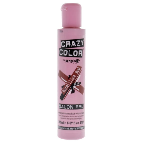 Crazy Color Crazy Color Salon Pro Semi Permanent Hair Color - 40 Vermillion Red , 5.07 oz Hair Color