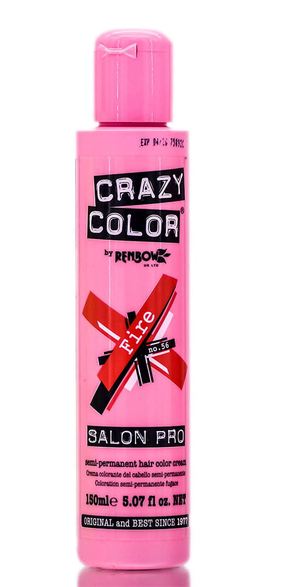 Crazy Color Crazy Color Salon Pro Semi Permanent Hair Color - 56 Fire , 5.07 oz Hair Color