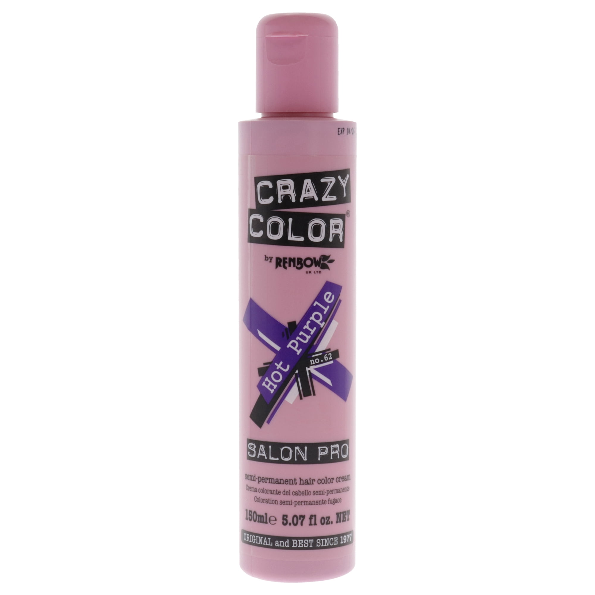 Crazy Color Crazy Color Salon Pro Semi Permanent Hair Color - 62 Hot Purple  , 5.07 oz Hair Color 