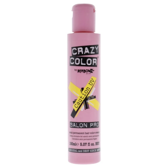 Crazy Color Crazy Color Salon Pro Semi Permanent Hair Color - 77 Caution , 5.07 oz Hair Color