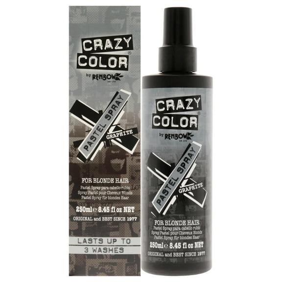 Crazy Color Pastel Spray - Graphite, 8.45 oz Hair Spray