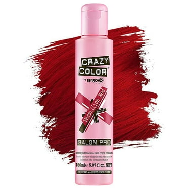 Crazy Color Semi Permanent Hair Color 40 Vermillion Red 5.07 Oz.