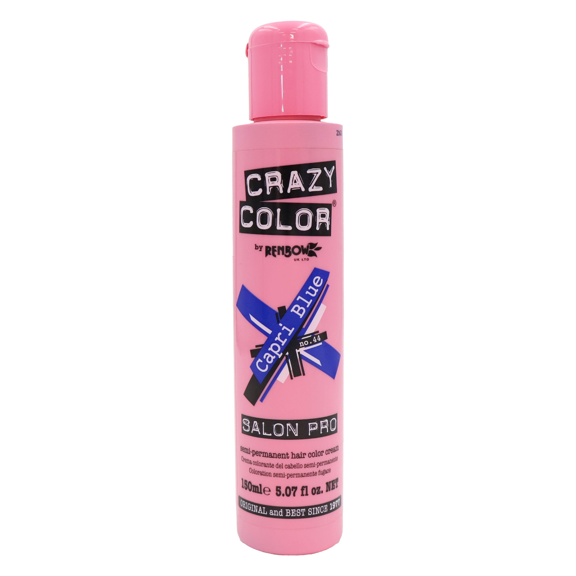 Crazy Color Semi Permanent Hair Color Cream Capri Blue No. 44