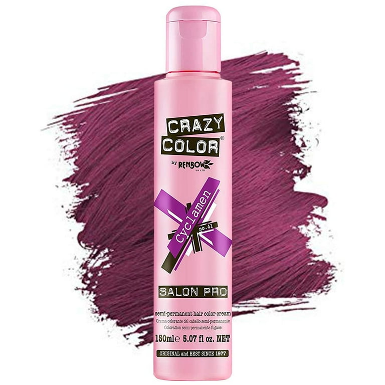 Crazy Color Semi Permanent Hair Color Cyclamen 41, 5.07 Oz., Pack
