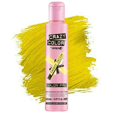 Crazy Color Semi Permanent Hair Colour, Canary Yellow 49, 5.07 Oz.