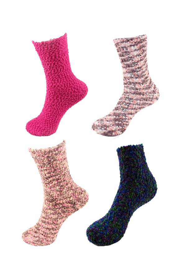 Crazy Colorful Multicolored Rainbow Cupcake Knobby Socks - 4 Pairs - Assortment 70