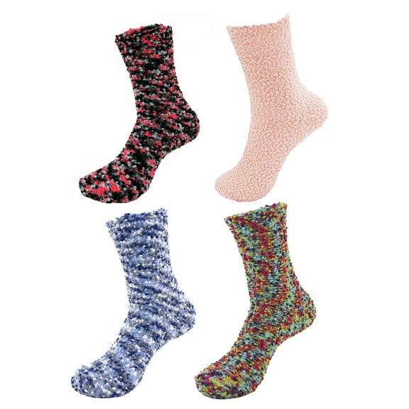 Crazy Colorful Multicolored Rainbow Cupcake Knobby Socks - 4 Pairs - Assortment 78