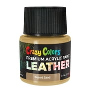 Crazy Colors Desert Sand Premium Acrylic Leather and Shoe Paint, 2 oz Bottle - Flexible, Crack, Scratch, Peel Resistant - Artist Create Custom Sneakers, Jackets, Bags, Purses, Furniture Artwork