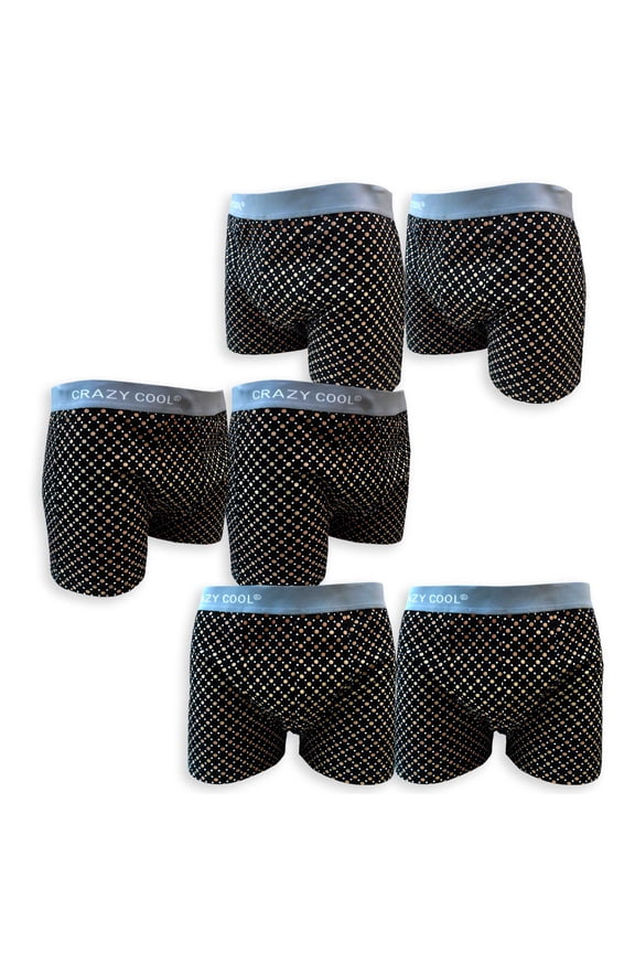 Men's Cotton Boxer Briefs Underwear 6-Pieces Pack