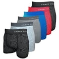 thumbnail image 1 of Crazy Cool Men's Seamless Boxer Briefs Underwear 6-Pack Set (Dots), 1 of 7