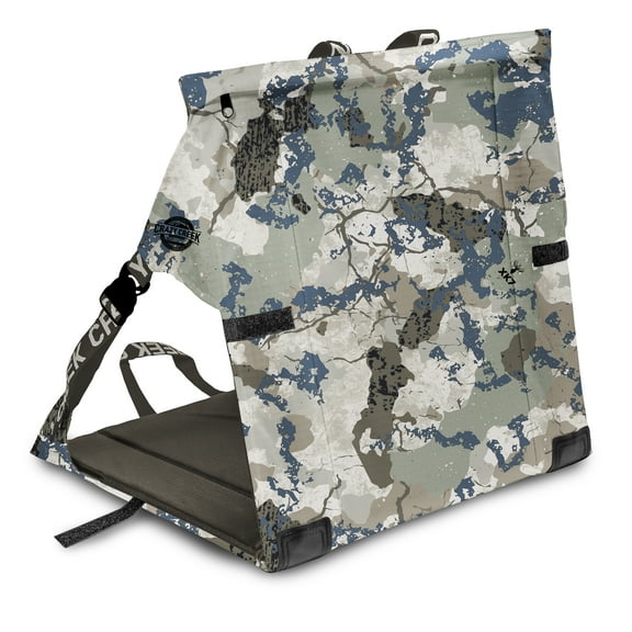 Crazy Creek Original Chair Perfect for Stadium Seats, Camping, Hiking & More, Comfort on All Terrains, Adjustable Straps, Lightweight Design, Water-Resistant Camo