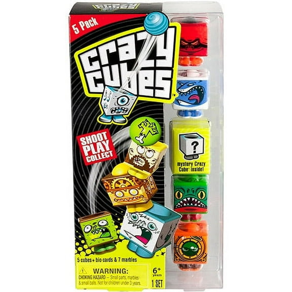Crazy Cubes, Aqua Theme, Set of 5
