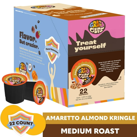Crazy Cups Amaretto Almond Flavored Coffee 22 Pods