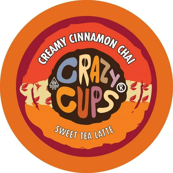 Crazy Cups Creamy Cinnamon Chai Tea latte, 22 count for Keurig K-cup machine