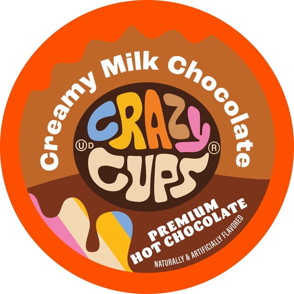 Crazy Cups Creamy Milk Chocolate Hot Chocolate Pods, 22 Count Premium Hot Cocoa K-Cup Pods for Keurig Machines