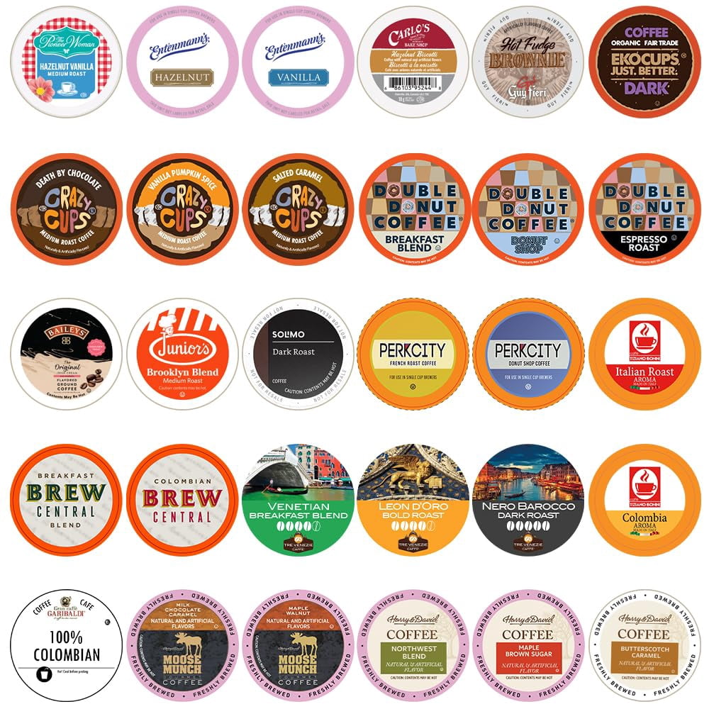 Crazy Cups Custom Variety Pack Sampler, Assorted Single Serve Pods for ...