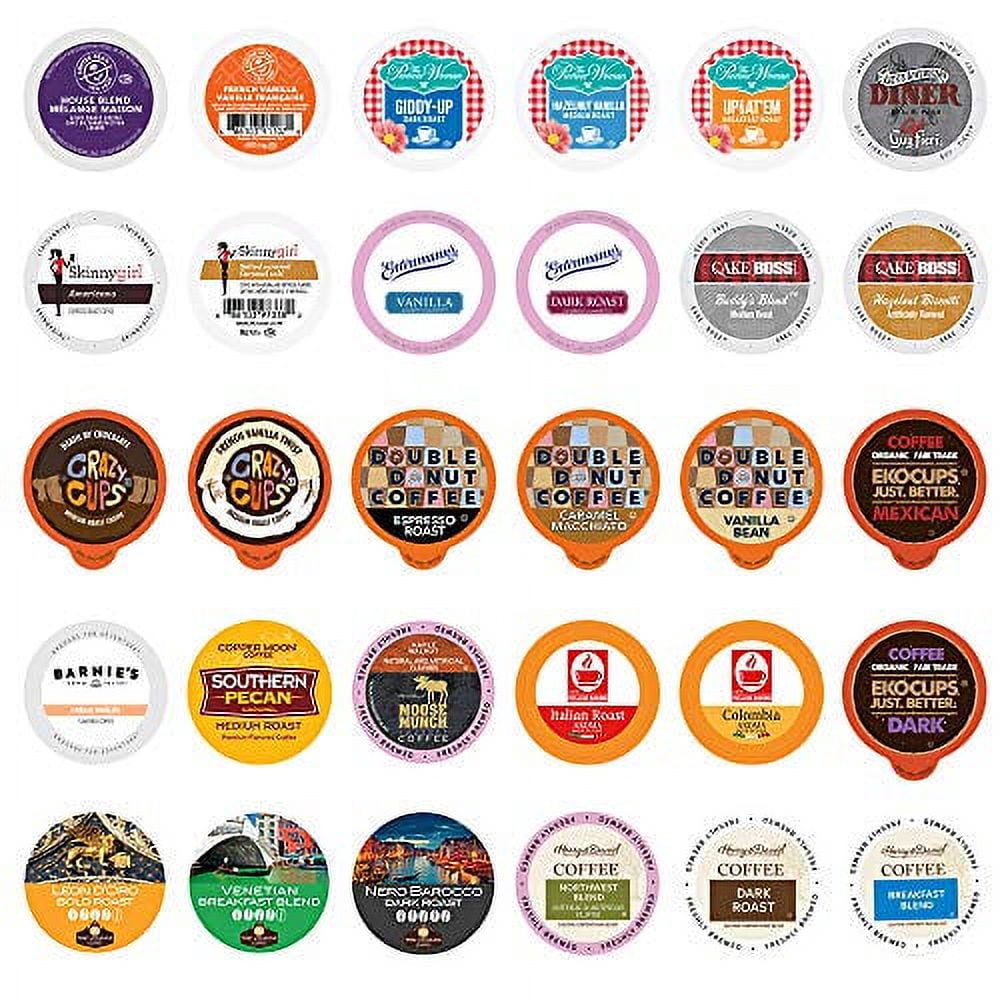 Crazy Cups Custom Variety Pack Sampler, Assorted Single Serve Pods for ...