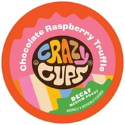 Crazy Cups Decaf Chocolate Raspberry Truffle Coffee Pods, Medium Roast, 22 Count for Keurig K-Cup Machines