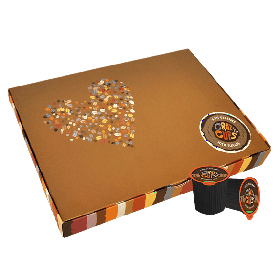 Crazy Cups Decaf Deluxe Variety Coffee Pods, Medium Roast, Gift Box 20 Count for Keurig K-Cup Brewers