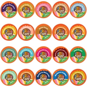 Crazy Cups Decaf Flavored Coffee Pods Variety Pack, 20 Count Premium Decaf K-Cup Pods, 35% More Coffee, 0 Calories, Compatible with Keurig Machines