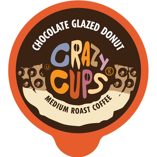 Crazy Cups Flavored Coffee Pods, Chocolate Glazed Donut, Flavored
