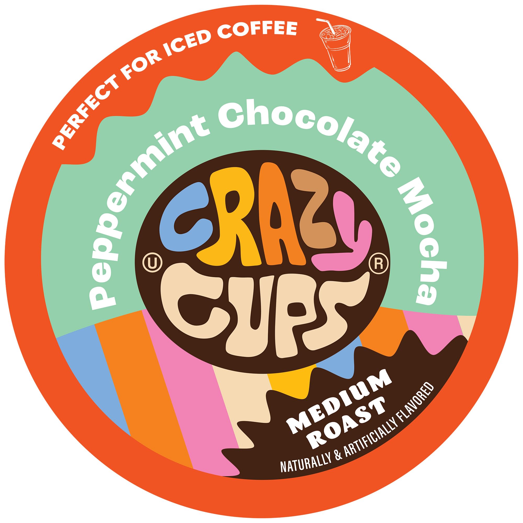 Crazy Cups Flavored Coffee Pods, Peppermint Chocolate Mocha Coffee