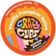 Crazy Cups Flavored Coffee Pods, Vanilla Pumpkin Spice Coffee, Single