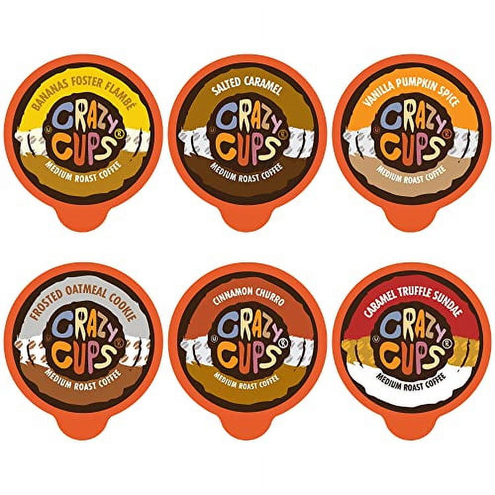 Crazy Cups Flavored Coffee Pods Variety Pack - Coffee Flavors for the ...