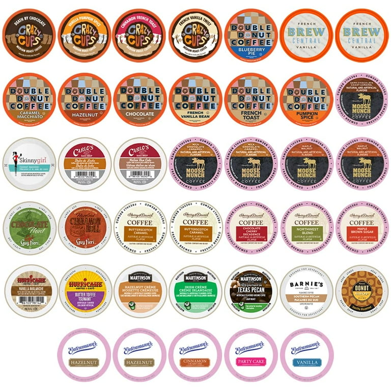 Crazy Cups Flavored Coffee Pods Variety Pack for Keurig K Cups Brewers Assorted Flavored Coffee Sampler 40 Count Walmart