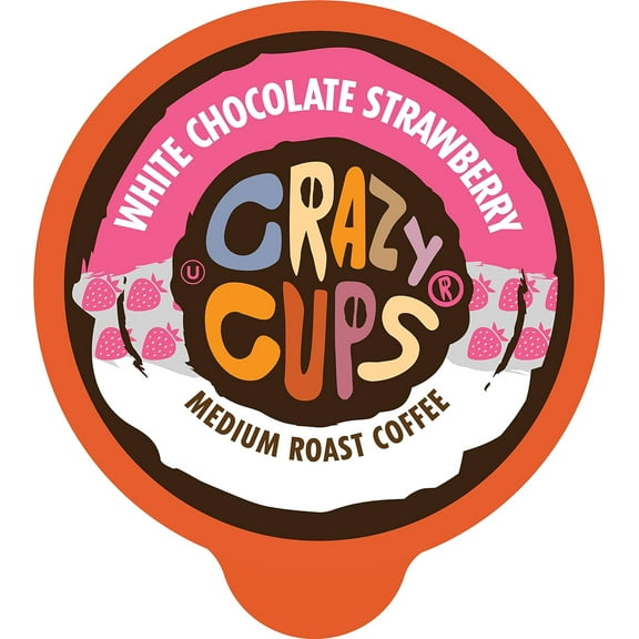 Crazy Cups Flavored Coffee for Keurig K-Cup Machines, Chocolate Raspberry Truffle, Hot or Iced Drinks, 22 Single Serve, Recyclable Pods